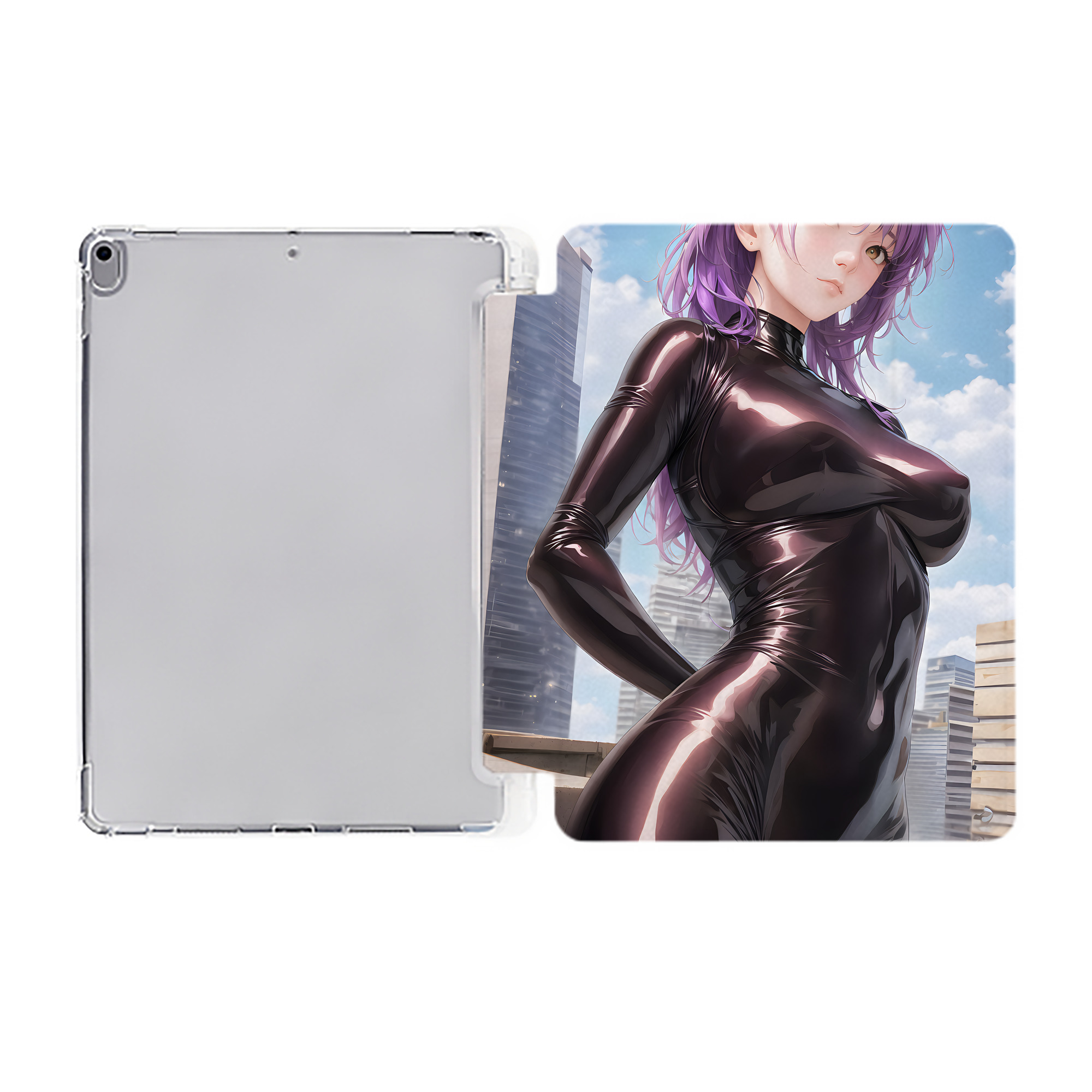 （画像用） EVA 新世紀エヴァンゲリオン IPad ケース ペン収納付き 三つ折りスタンド PUレザー×シリコン 対応機種9.5/10.5/10.9インチ